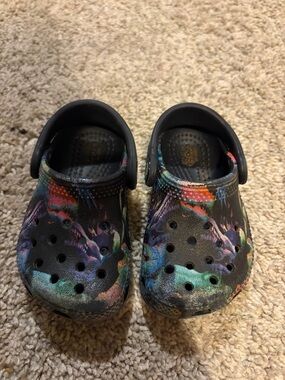 Toddler size 5 dinosaur crocs
